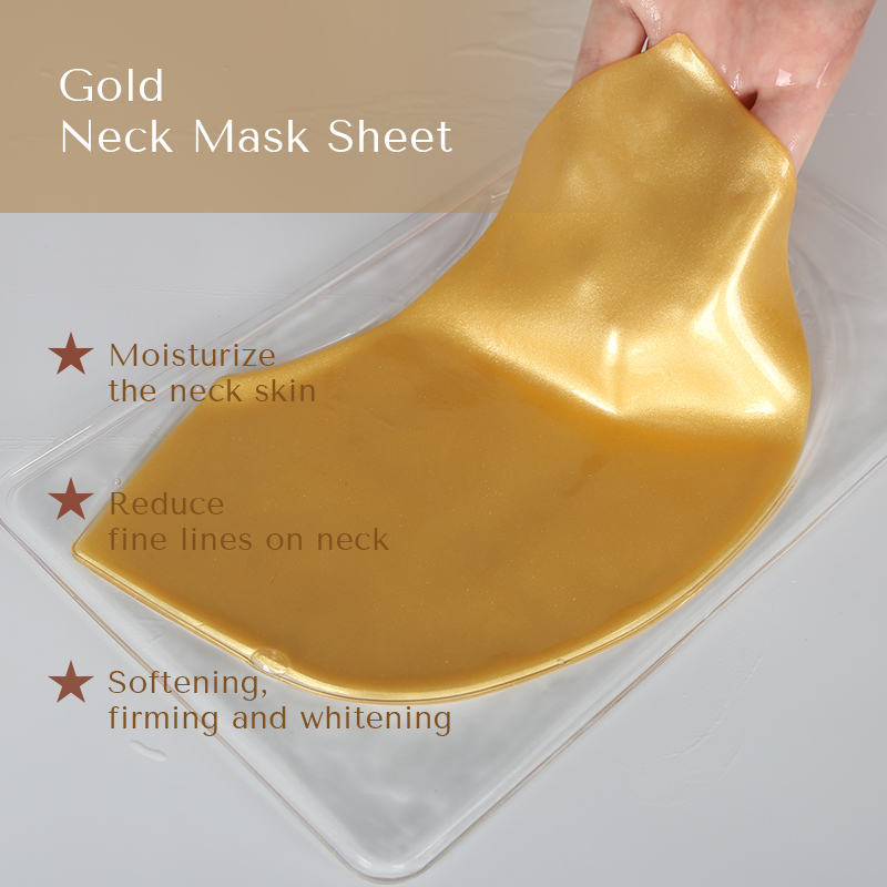 Korean Collagen Face and Neck Mask Sheet Firming Golden Neck Wrinkle Patches - 3